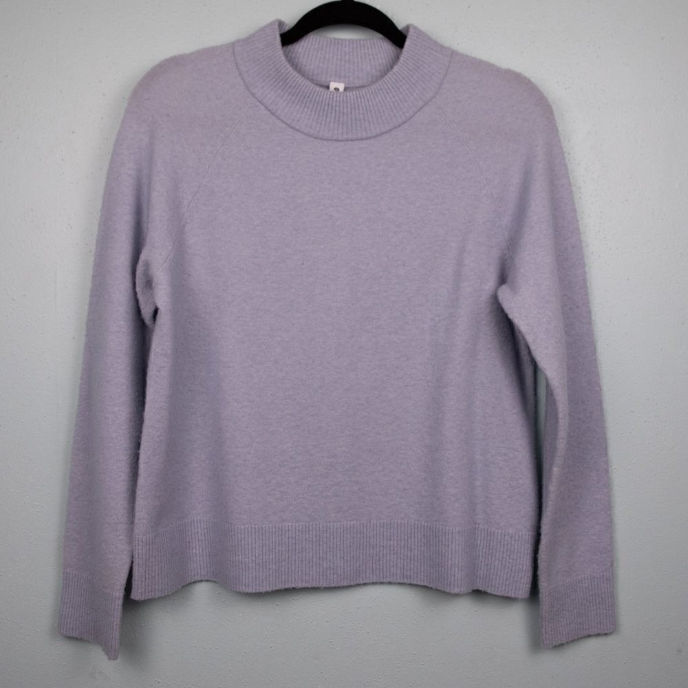 Athleta Hawthorn baby blue wool blend sweater-XS